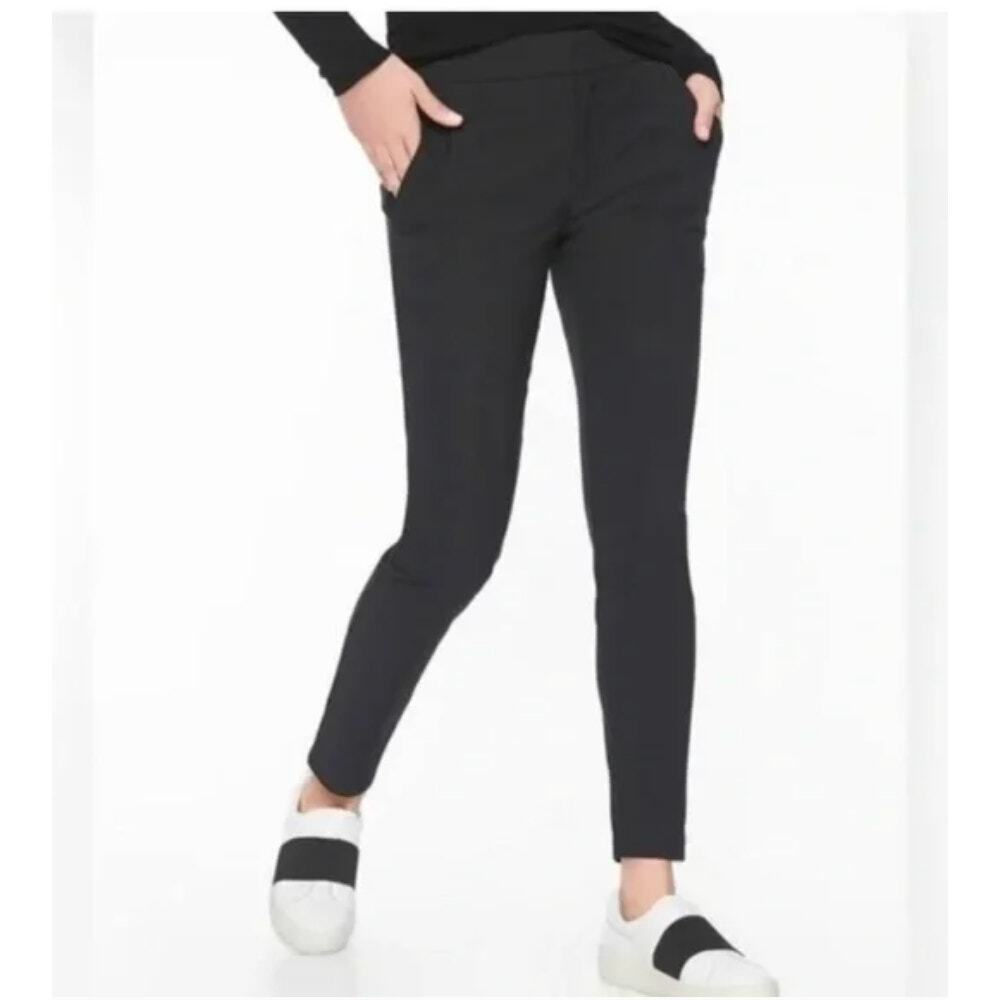 Athleta Black Wander Stash Skinny Pant Size 6 Stretch Athleisure Comfort Workout